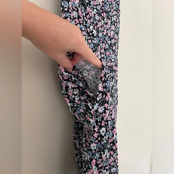 Zara Floral Criss Cross Overalls - Picture 7 of 12